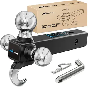 Nilight Shackle Hitch Receiver 2Inch 45000 LBs Breaking Strength 3/4" D Ring Shackle w/Trailer Hitch Pin Heavy Duty Solid Recovery Towing Kit for Trucks Jeeps Off Road  dealsforyoudays