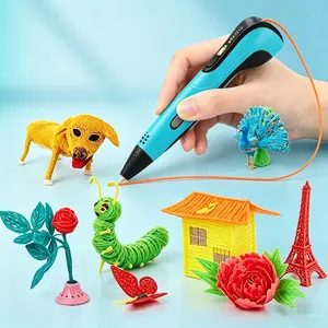Creative 3D Printing Pen Set USB-Powered, DIY Arts Crafts Drawing Tool with PLA Filament Refills, Finger Protector Photo Stand for Home Art Project Hobbyist Birthday Gift