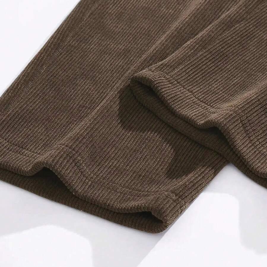 Men’s corduroy casual pants, loose straight cut, versatile new arrival for spring, summer, and autumn