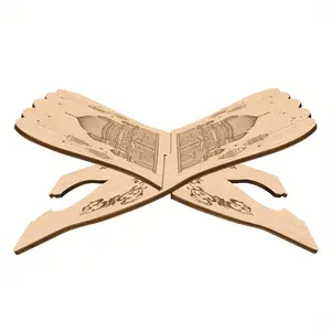 1 set of wooden bookshelves with Islamic Eid al Fitr church patterns, book storage display racks, Mubarak Muslim party decorations reading racks, religious gifts, Religious Home Decor