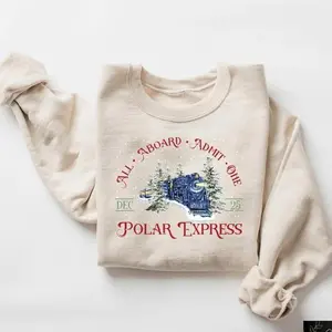 Polar Express Shirt, Perfect Christmas Gift for the Whole Family, Festive Xmas Crewneck Sweater, Merry Christmas Hoodie, Unique Christmas Gift Ideas