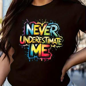 Women's printed T-shirt, comfortable, stylish, casual, short-sleeved, crew neck everyday wear top