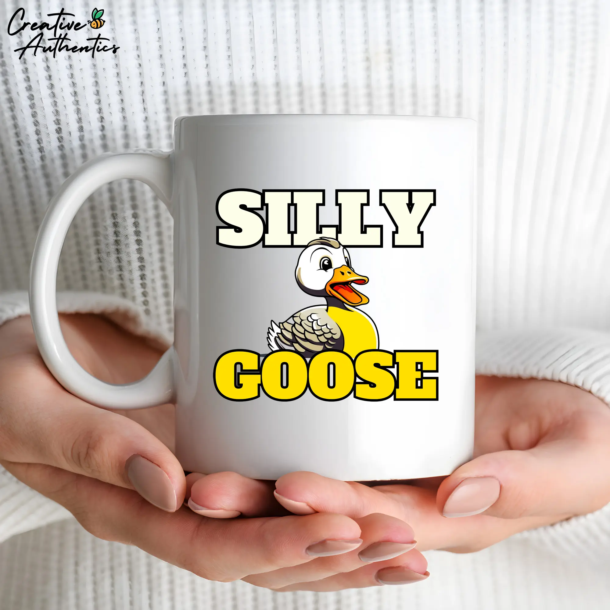 Silly Goose Coffee Mug, Silly Goose Ceramic Coffee Cup, Silly Goose Mug Goose Gift Idea Drinking Cup Funny Humorous Coffee Tea Cup Drinkware