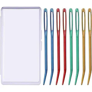 Yarn Needle, Tapestry Darning Needle for Yarn, Yarn Needles Large Eye with Storage Box for Knitting, Crocheting (Random Color)