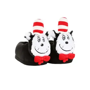 Cat in the Hat 3D Character Slippers for Adults