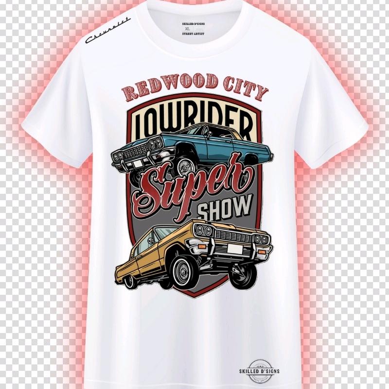 Lowrider 1964 Casual T-Shirt - Cotton Quality, Black with Classic Car Design, Casual Menswear, Top Tshirt Shortsleeve Streetwear