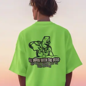 Gildan 5000 "I'll Burn With the Bead" Shirt - Funny Blue Collar Work Tee, Heavy Cotton, Durable, Perfect for Hard Work, Short Sleeve - Man, Streetwear, Crewneck, Top, Menswear, Tropical, Tshirt Baggy Casual Loose Oversize Oversized