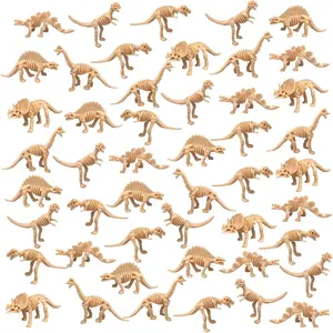 48PCS Dinosaur Fossil Skeleton Toys Dino Sand Dig Party Favor Decorations