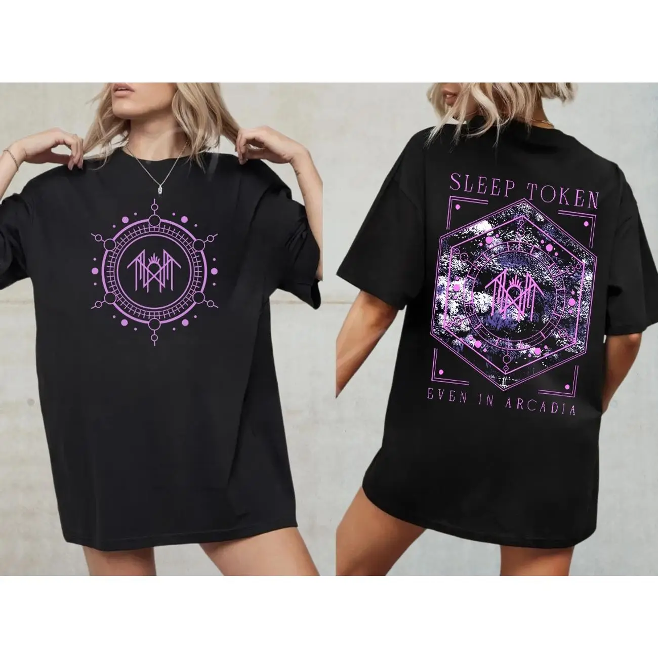 Sleep Token Even In Arcadia Album Flamingo 2 Sides T-shirt, Even In Arcadia Flamingo Emblem T-shirt, Cozy Sweatshirt and Hoodie, Perfect Gift for Rock