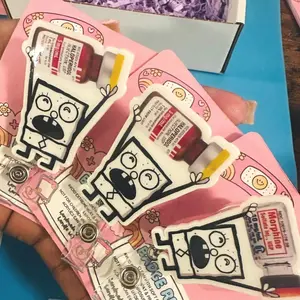 DoodleBob Glitter Badge Reel | Acrylic Nurse ID Clip