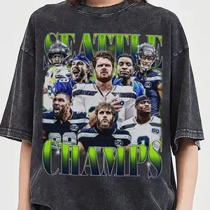 Sam Darnold Jaxon Smith Njigba Bootleg Champs Comfort Colors Shirt, Kenneth Walker Nick Emmanwori Shirt
