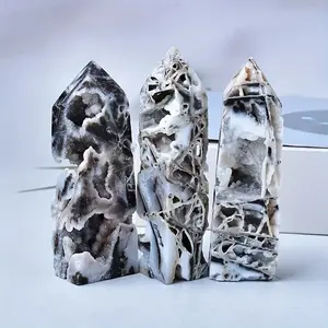 Natural Sphalerite Drusy Geode Healing Crystal Tower Point Wand Reiki Obelisk, crystal decoration, home decoration ornament, crystal gift