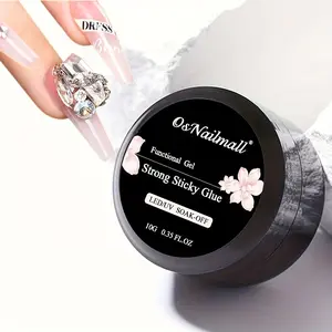 OsNailmall 10g Strong Sticky Glue for Rhinestone & Resin Gem Jewelry, Fast Drying Long Lasting Adhesive for Acrylic Nails & DIY Nail Art, Nail Art Tools