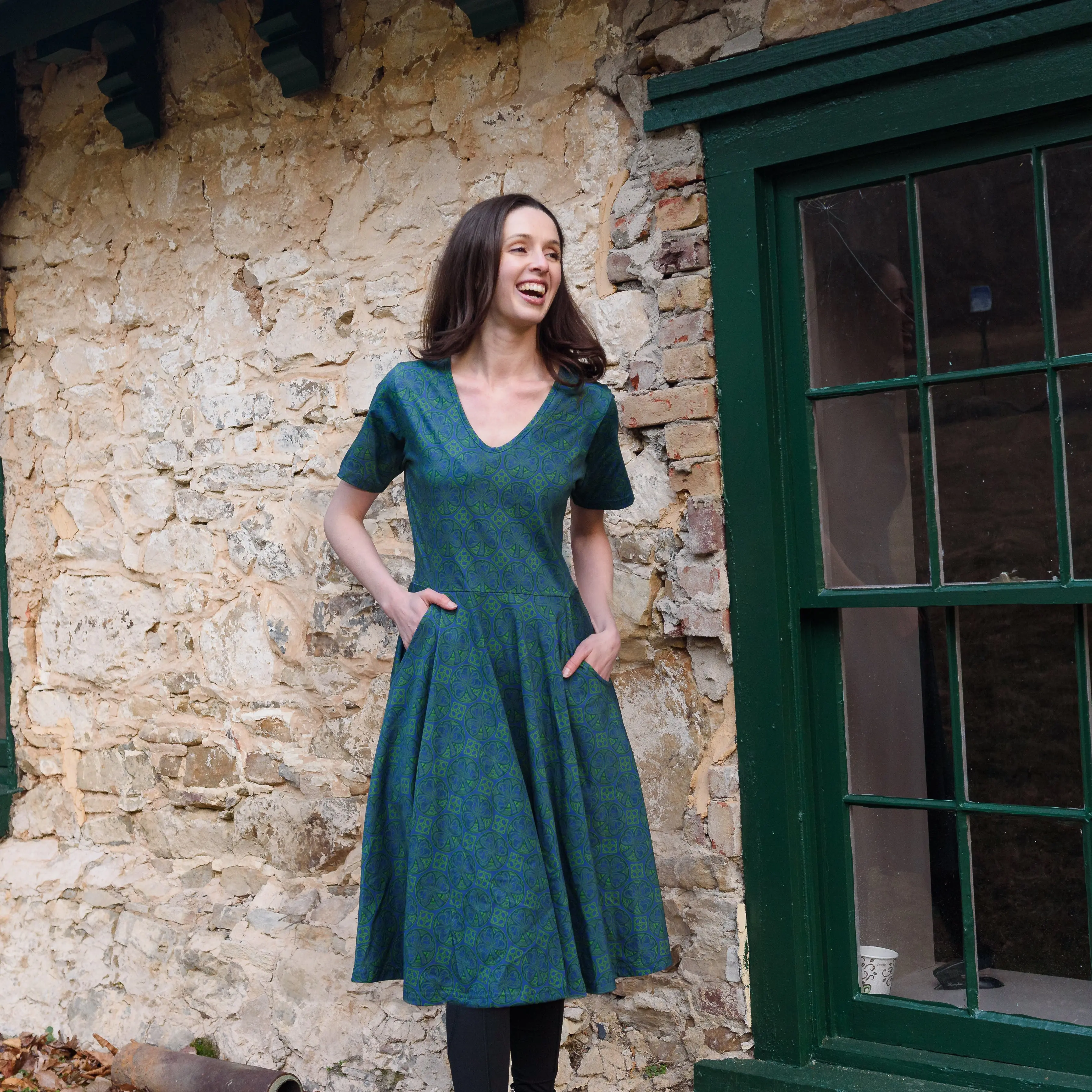 Celtic Cats Twirl Dress with Pockets
