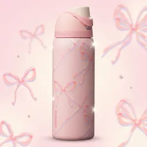 New Owala Sugar Plum Fairy 32oz FreeSip Water Bottle Holiday Edition Pink Insulated Stainless Steel Tumbler with Built-In Straw