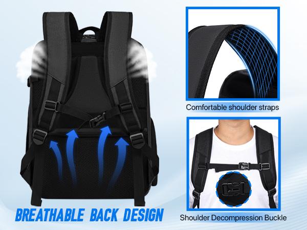 Camera Backpack Large Capacity - Water Resistant Multi Compartment For DSLR Laptop Drone Men Women
