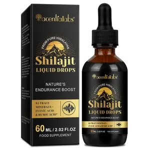Hatmanlabs Shilajit Liquid Drops with 85, Trace Minerals - 60ml/2.02oz - Healthcare, Supplement Optimum, Vitamin