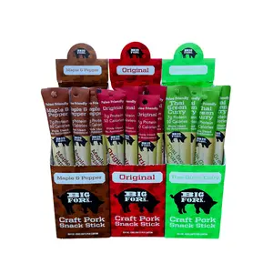 Big Fork Brands - Craft Pork Snack Sticks - All 3 Flavors - 60 Individually Packaged 1 oz Sticks!! - Keto - 7g Protein - 0g Sugar - Made in USA - 50 Calories - 100% Real Meat - Hunting - Camping - Backpacking - Fishing - Road Trip - Study - Lunches
