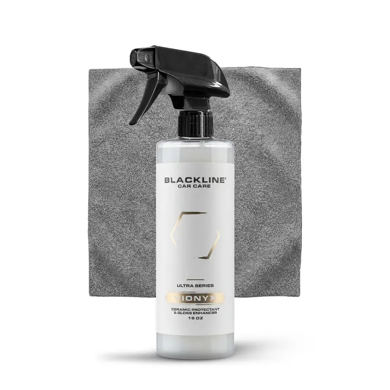 BLACKLINE Vionyx Ultra Series Ceramic Protectant Liquid - Car Coating Spray, Car Wax Polish, Surface Cleaner with 3-Step Process, Wipe-and-Buff Application, Clean Finish, Protects Vehicle Paint