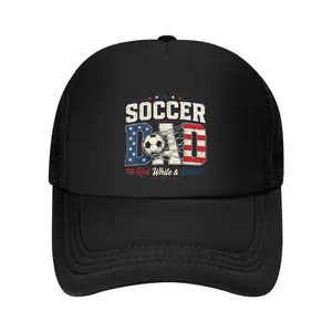 Funny Retro 4th of July Soccer Dad Vintage Father's Day Baseball Cap