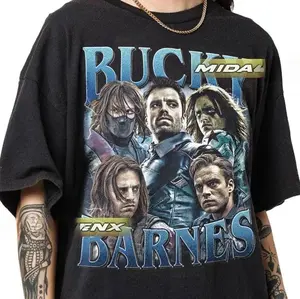 Bucky Barnes Sebastian Stan Vintage T-Shirt, superhero shirt, Barnes 1917, Winter Soldier Shirt Z57