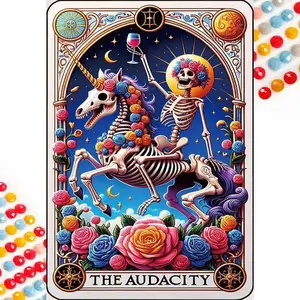 5D DIY Full Drill Diamond Painting - Diamond Painting Kit Skull Unicorn Mosaic Canvas DIY Wall Art, Home Wall Decoration, DIY Kits