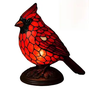 Quail Bird Decorative Lamp, Handmade Resin Material, USB Powered, Creative Art Night Light for Bedroom, Living Room, Office, Valentine's Gift, Resin Table Lamp