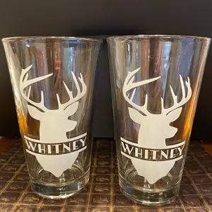 Custom Pint Glass, Personalized Beer Glass, Engraved Name Glass, Groomsmen Gift, Wedding Party Favor, Father’s Day Gift, Custom Barware