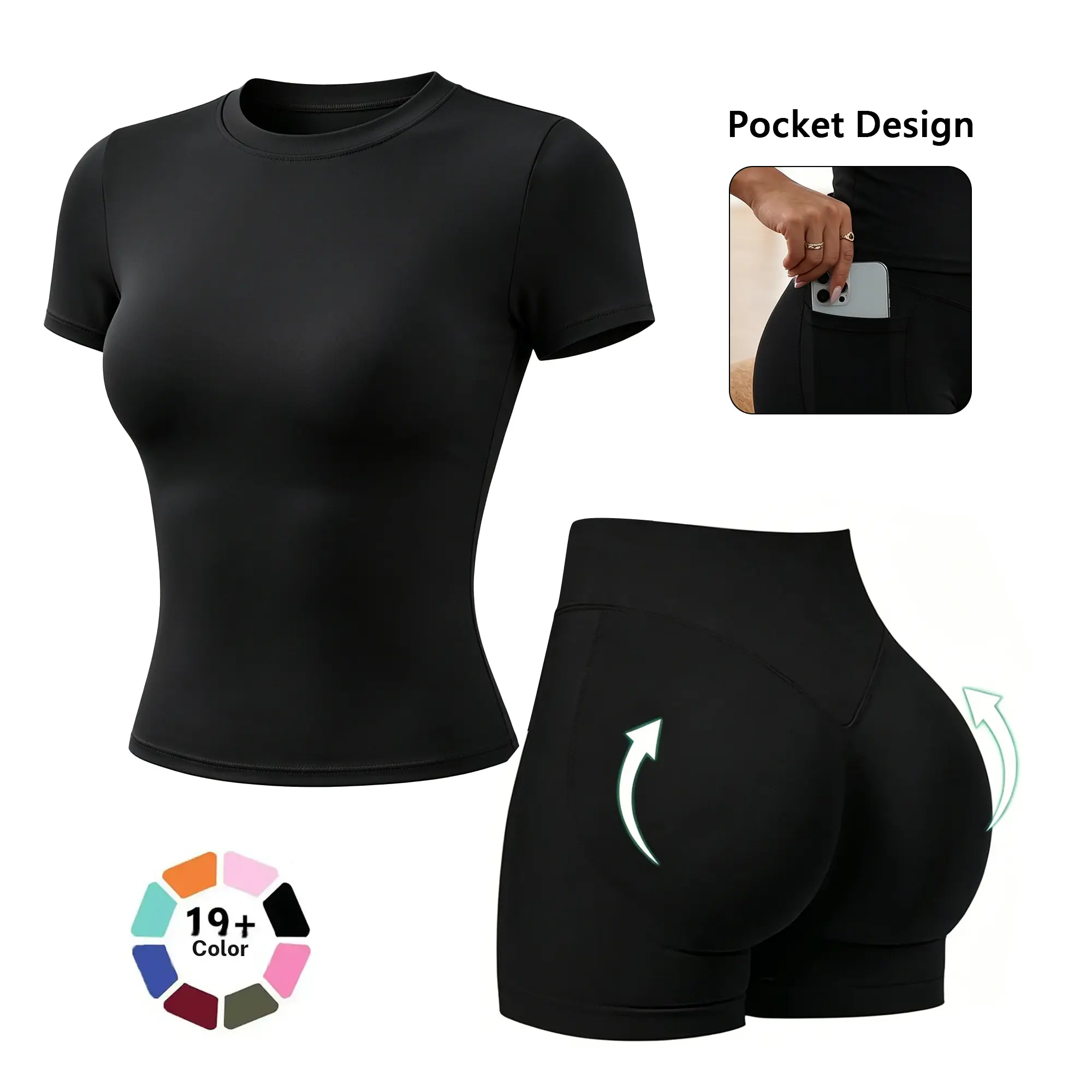 Felina Velvety Super Soft Lightweight Leggings 2 Pack - Yoga Pants, Workout Clothes