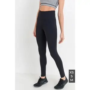 Black Highwaist Essential Solid Leggings