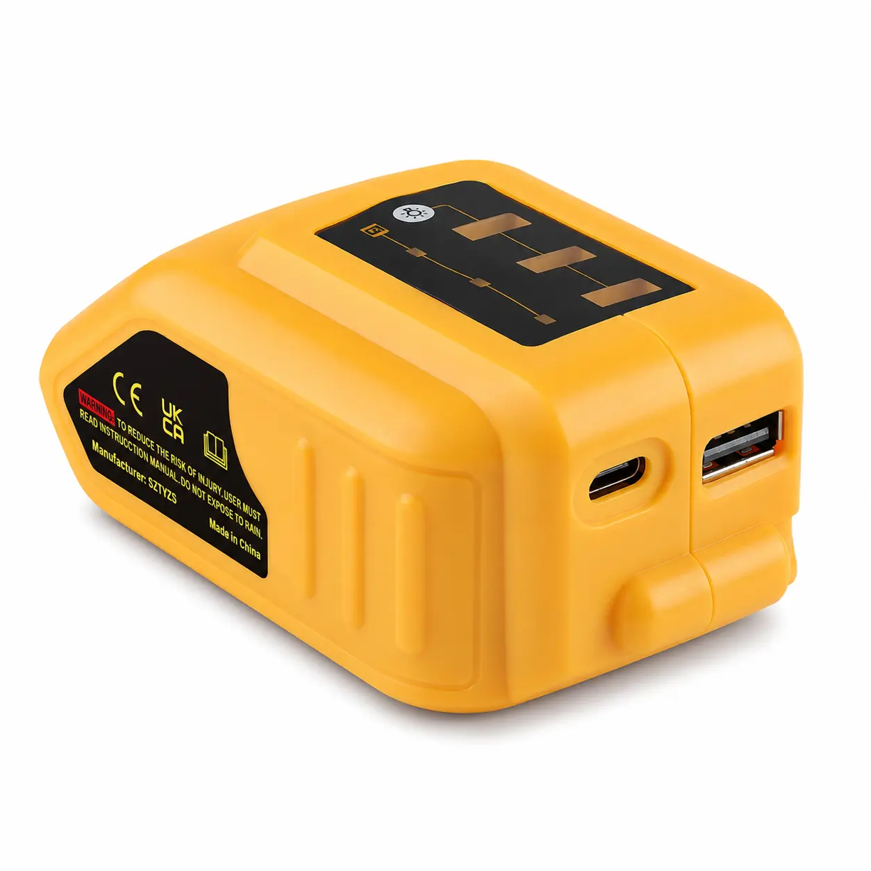 Portable Electronic Digital Charging Adapter for Dewalt 12V-18V MAX XR Lithium Batteries, 20V Max USB & Type-C Power Source, Compatible with Models DCB090/DCB094 (Works for Digital Devices)