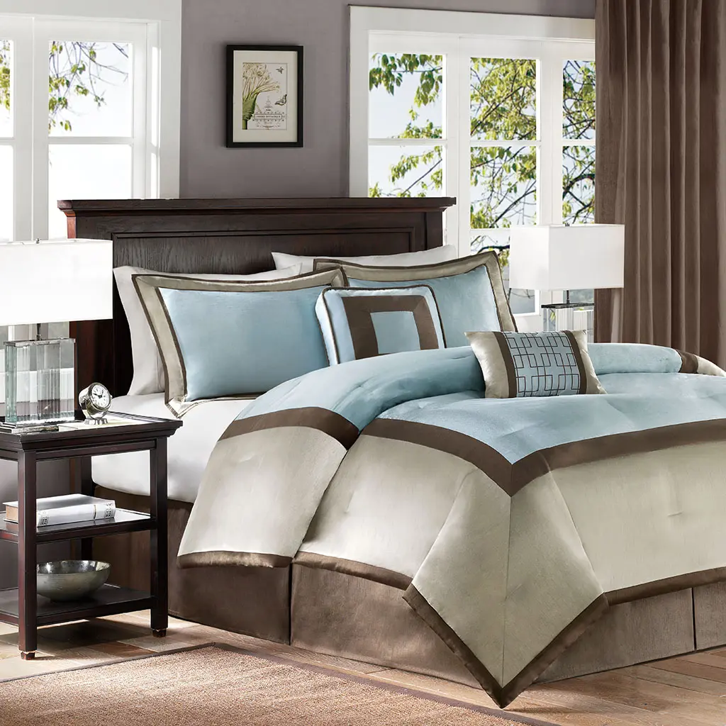 Complete Bedding Set – 7-Piece Comforter Collection with Sheets & Shams, Soft Microfiber, Down Alternative Fill, Multiple Sizes & Color Choices