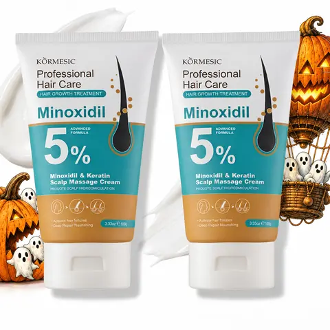 【Limited Halloween Offer- Buy 1 get 1】Unisex Minoxidil Hair Growth Cream - Hair Growth Stimulator for Adults, Contains Keratin, Ginger Extract & Honey, Prevents Loss, Repairs Follicles, Strengthens Roots