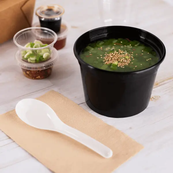 [1,000 ct] Med-Heavy Weight Asian Soup Spoon, White