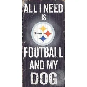 Fan Creations N0640 Pittsburgh Steelers Football And My Dog Sign
