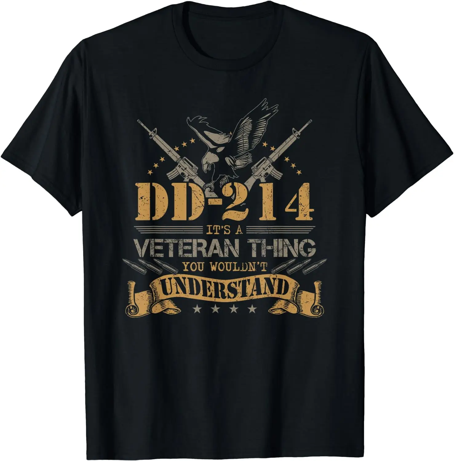 Women's 100% Cotton Round Neck Short-Sleeve Casual Distressed DD-214 A Veteran Thing Graphic T-Shirt, Shortsleeve, Top, Tshirt, Vintage
