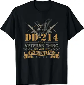 100% Cotton DD-214 A Veteran Thing Veteran T Shirts For Men T-Shirt