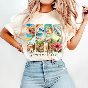 Summer Vibes Brushstroke DTF Transfers - THIS IS NOT A SHIRT