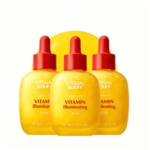 3pcsEQQUALBERRY Vitamin Illuminating Serum -BrighteningVitamin C Serum with NiacinamideIStrengthensskin barrierl Hydrates using Ceramide