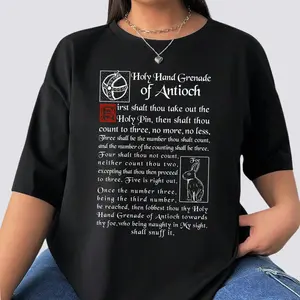The Holy Hand Grenade of Antioch Shirt, Meme Tee, Funny 1975 Weirdcore Y2K Aesthetic Gift Unisex Sweatshirt Hoodie Sleeveless Tank Top