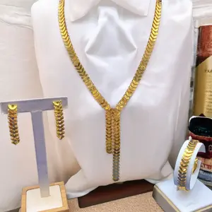 New Pakistani Design Love Butterfly Necklace Bracelet Earrings   Gold Plated Versatile Fashion Jewelry Set For Women