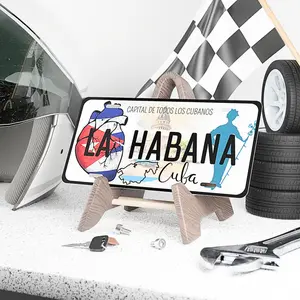 Vanity Plate Cuban Provinces Theme Car Decoration Personalized License Plate 12x6 Aluminum Latin American Culture Gift for Travelers