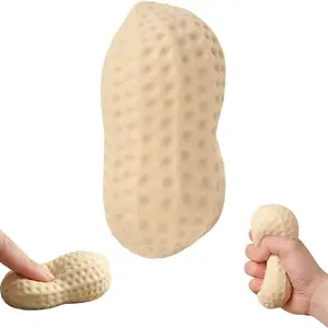 Peanut Shape Stress Relief Ball Soft Squeeze Fidget, TPR Sensory Fidget Relief Anxiety Relief Hand Grip Decompression Ball for Office Desk Focus Relaxation Portable