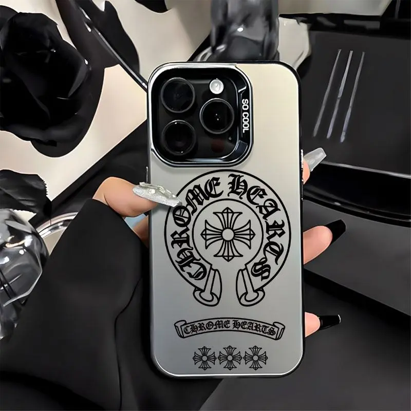 Gothic Cross Phone Case for iPhone 17 16 15 14 13 Pro Max - Y2K Streetwear & Camera Guard Aesthetic Gothic Cross Phone Case