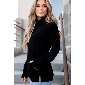 Ampersand Poppy Seed Double Hood Performance Fleece Sweater