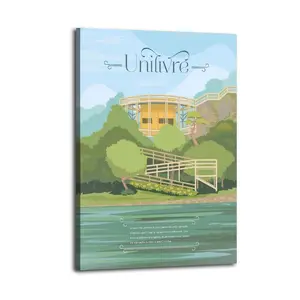 UNILIVRE Illustration Poster Decorative Painting Canvas Wall Art Picture Print Modern Family Bedroom Decor