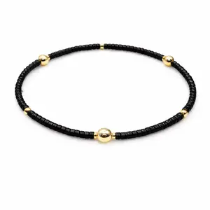 Game Day - Black & Gold Filled Bracelet