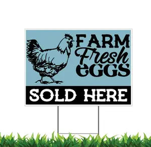Chicken Eggs Sold Here Farm Fresh Yard Sign