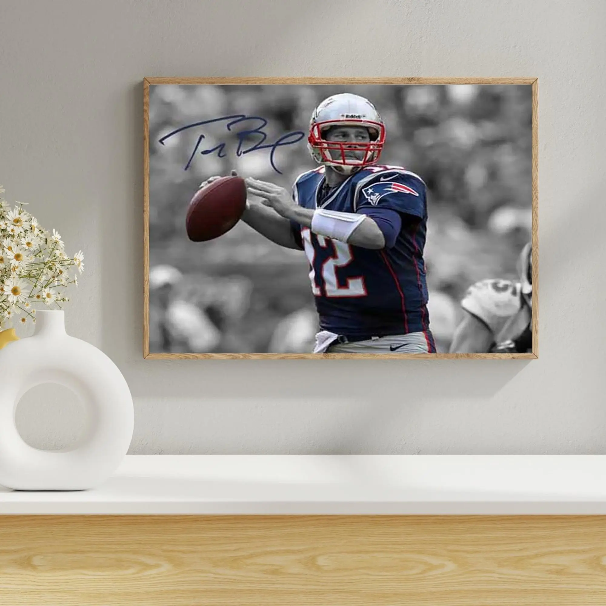 Tom Brady New England Patriots Signed Photo Poster, Gift For Fans ( Unframed - Print Only )