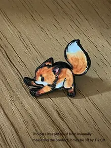 1pc Cartoon Enamel Brooch Pin, Fashion Zinc Alloy Fox Design Badge, Perfect for Backpack Hats Sweaters, Unisex Clothing Jewelry Accessory, Men Accessories, Hat Clip